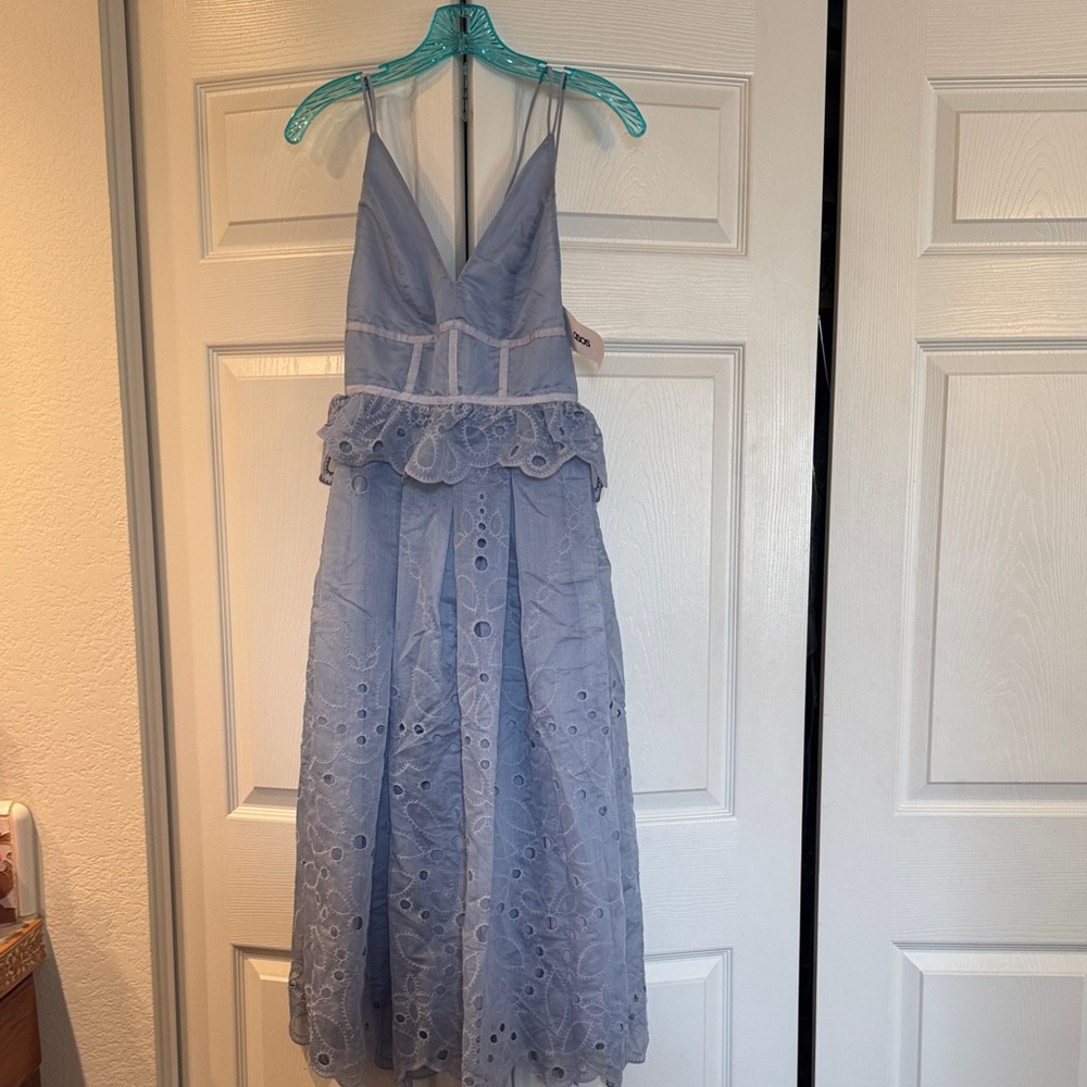 ASOS Sky Blue Lace Formal Dress